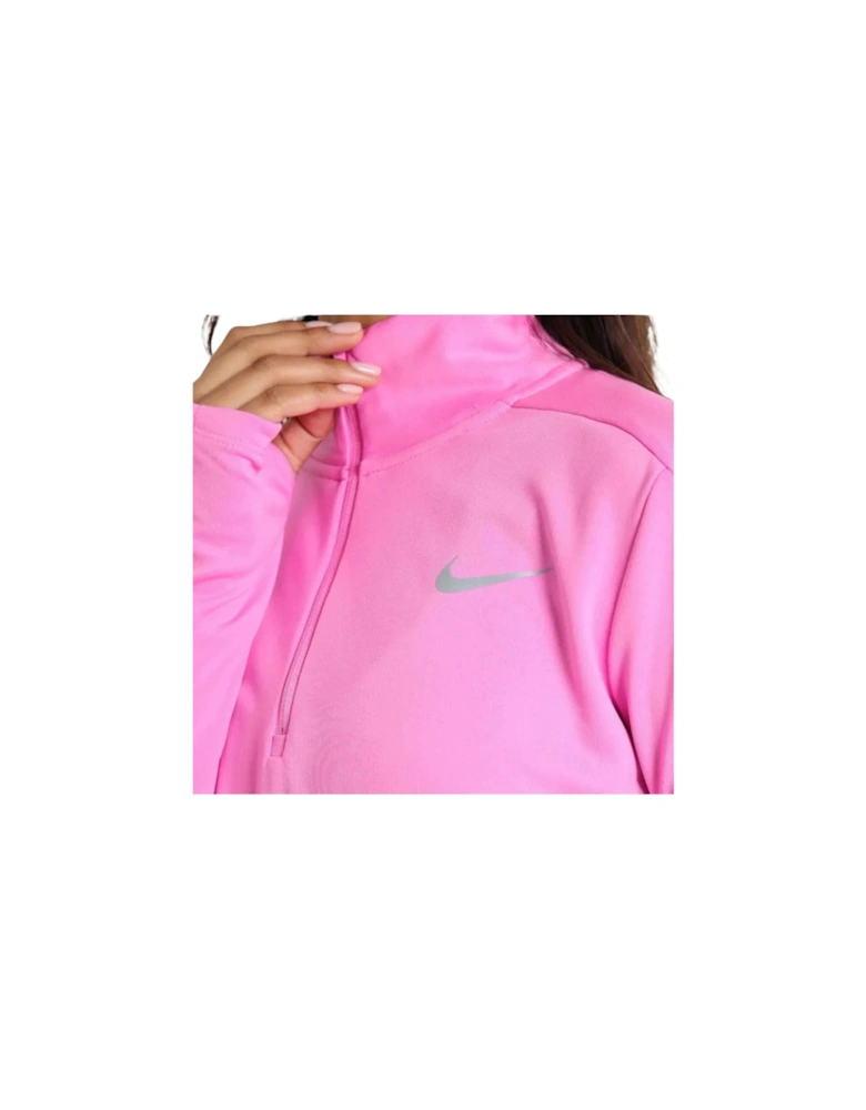 DRI-Fit Pacer Quarter Zip Bright Pink Long Sleeve Top