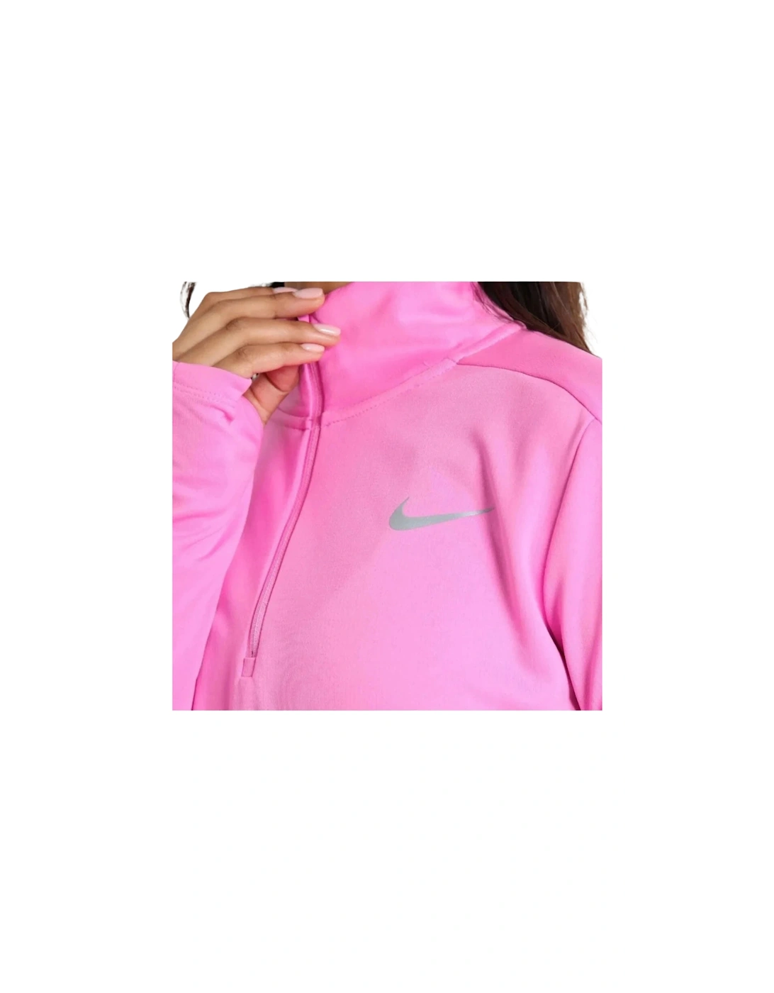 DRI-Fit Pacer Quarter Zip Bright Pink Long Sleeve Top