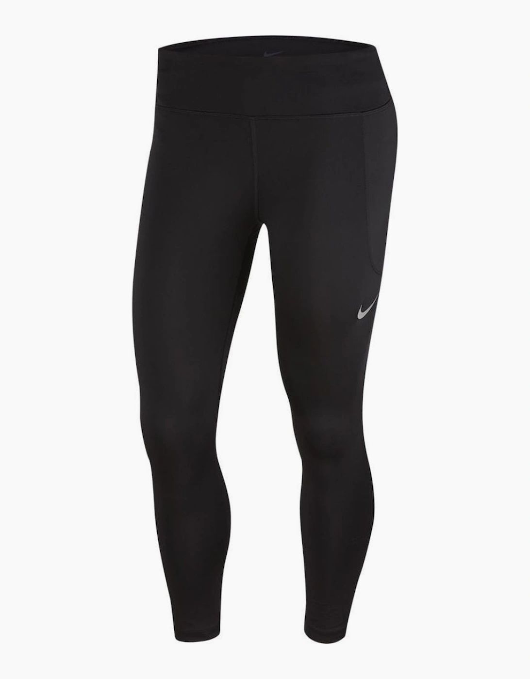 Nike Women's Black Fast Crop Running 7/8 Mid Length Leggings  10 S