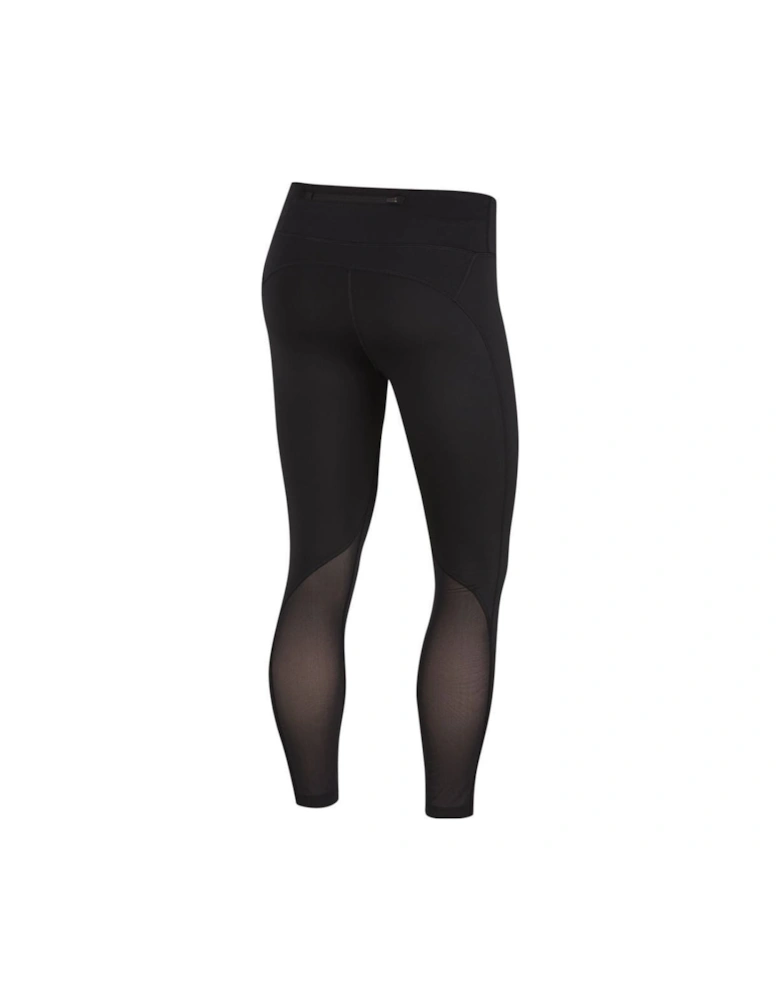 Fast Crop Running 7/8 Mid Length Black Leggings