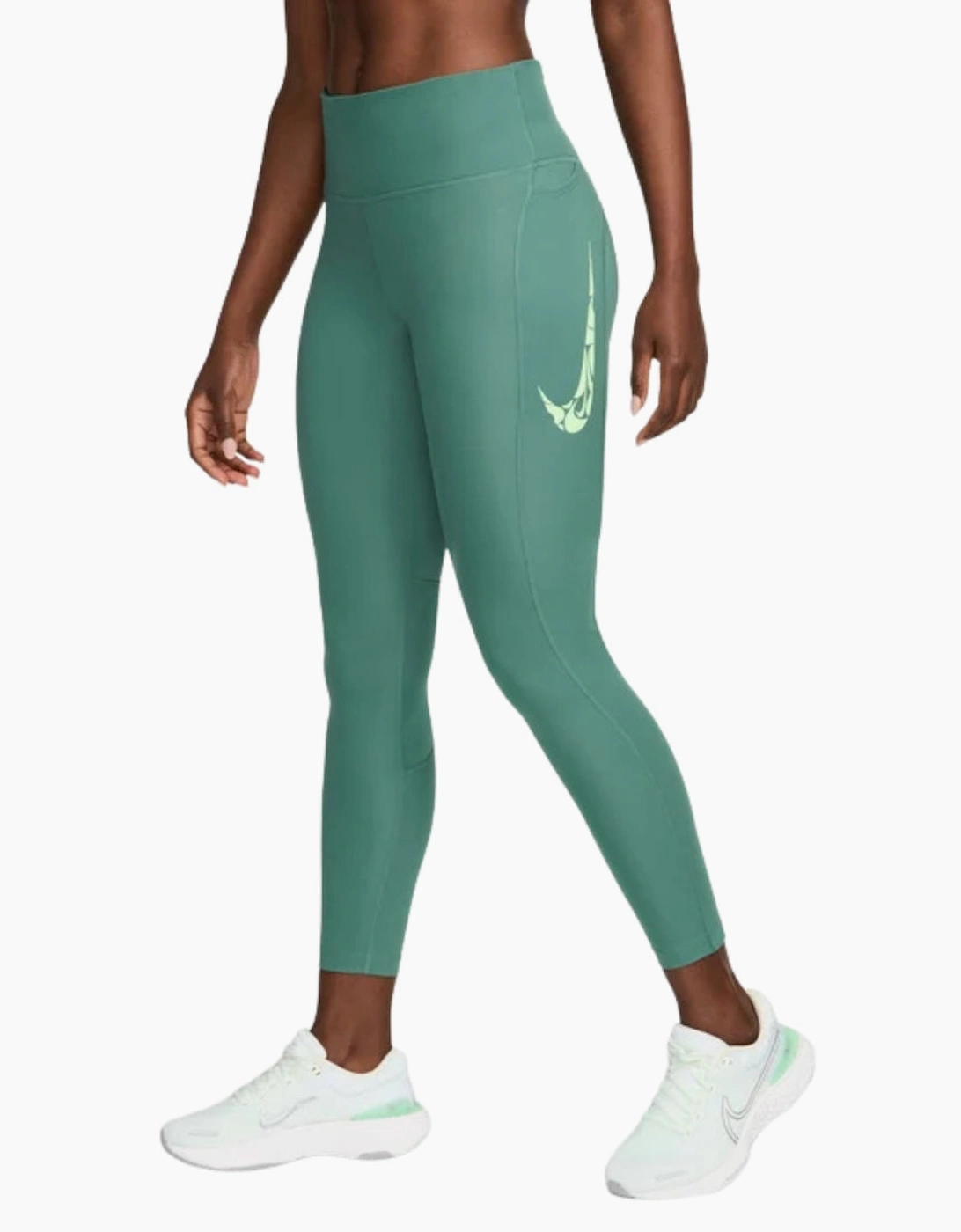 Women's Nike 7/8 Fast Green Leggings - Size: 12