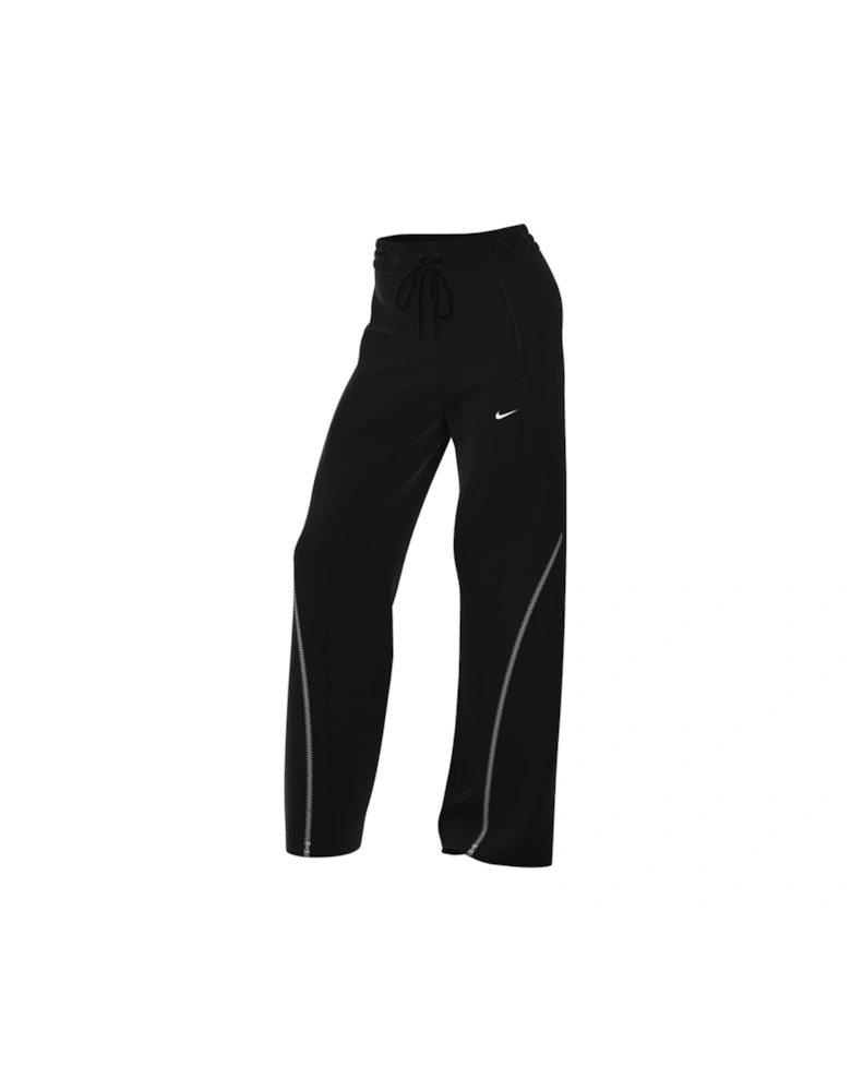Mid-Rise Repel Zip Black Track Pants