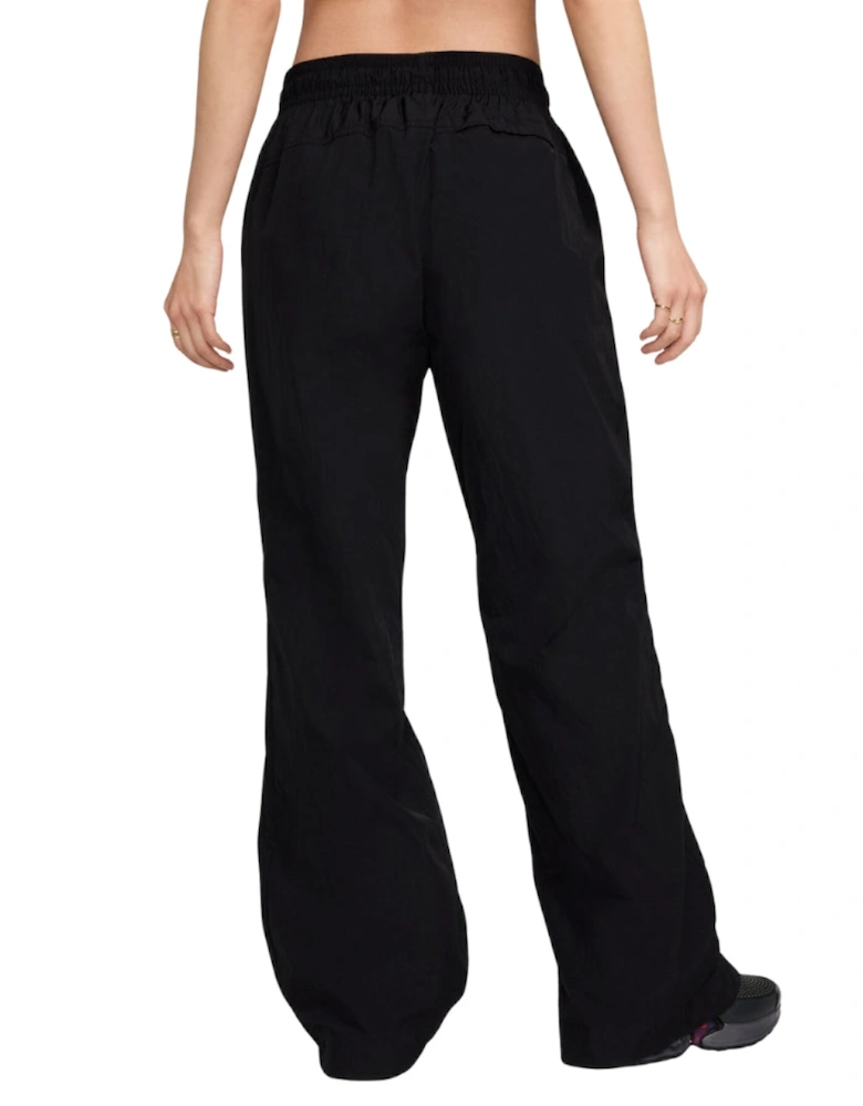Mid-Rise Repel Zip Black Track Pants
