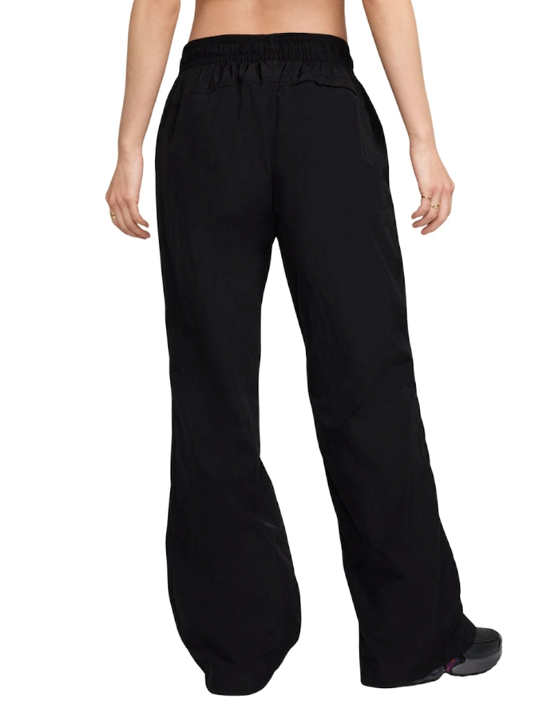 Mid-Rise Repel Zip Black Track Pants