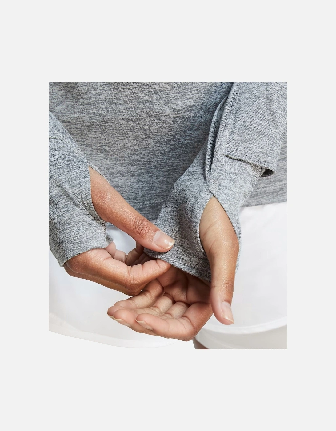Element 1/2 Zip Up Grey Long Sleeve Top