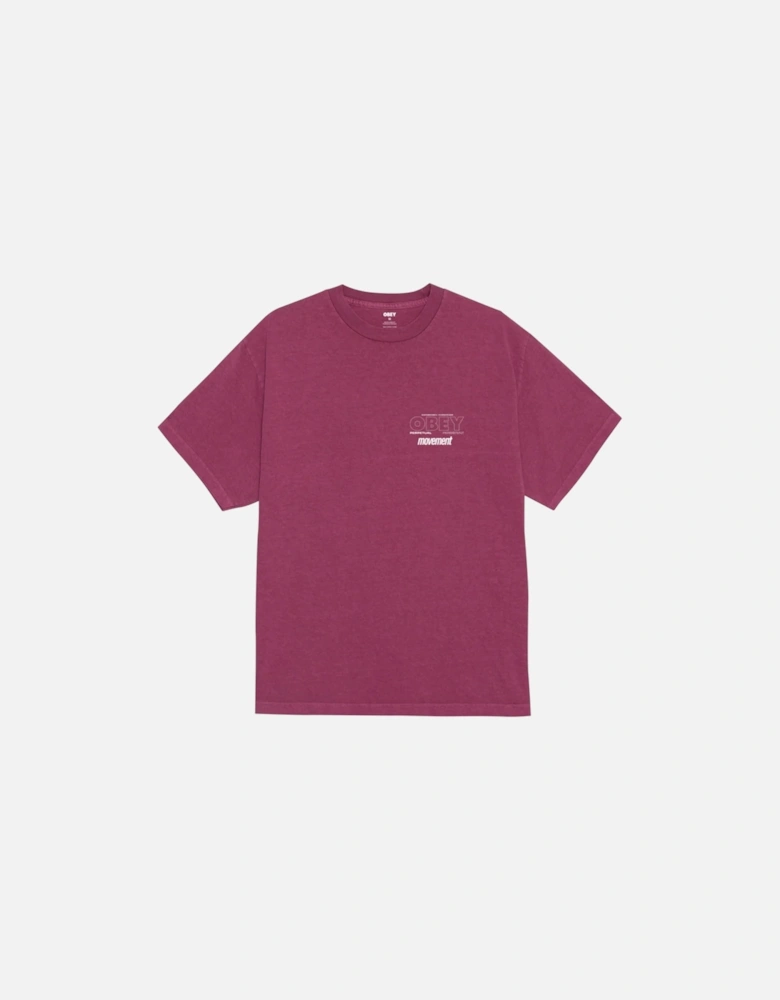Persistent Movement T-Shirt - Pigment Berry