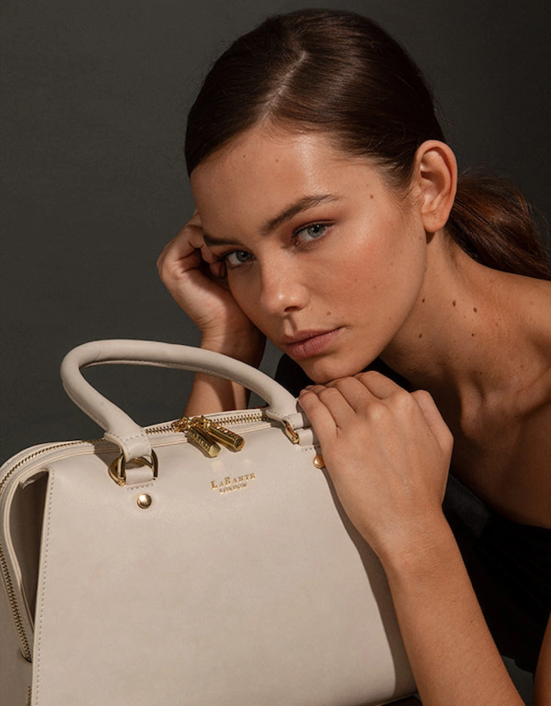 Magnolia Grey Vegan Small Bowling Bag