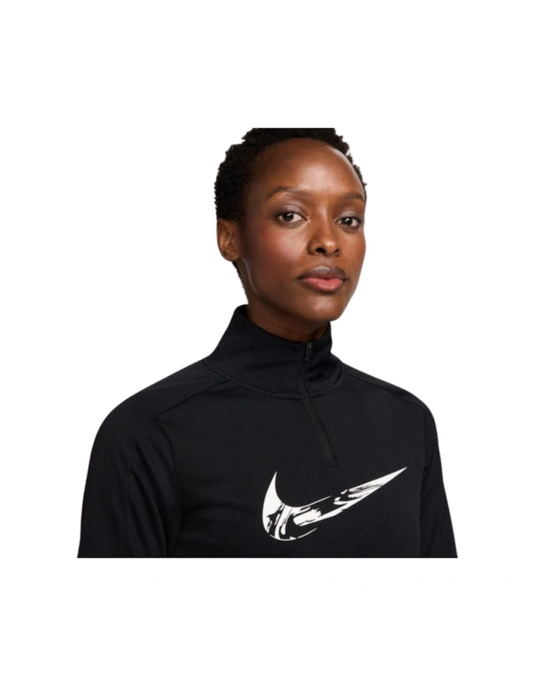 Swoosh Dri-Fit Black Lightweight Top