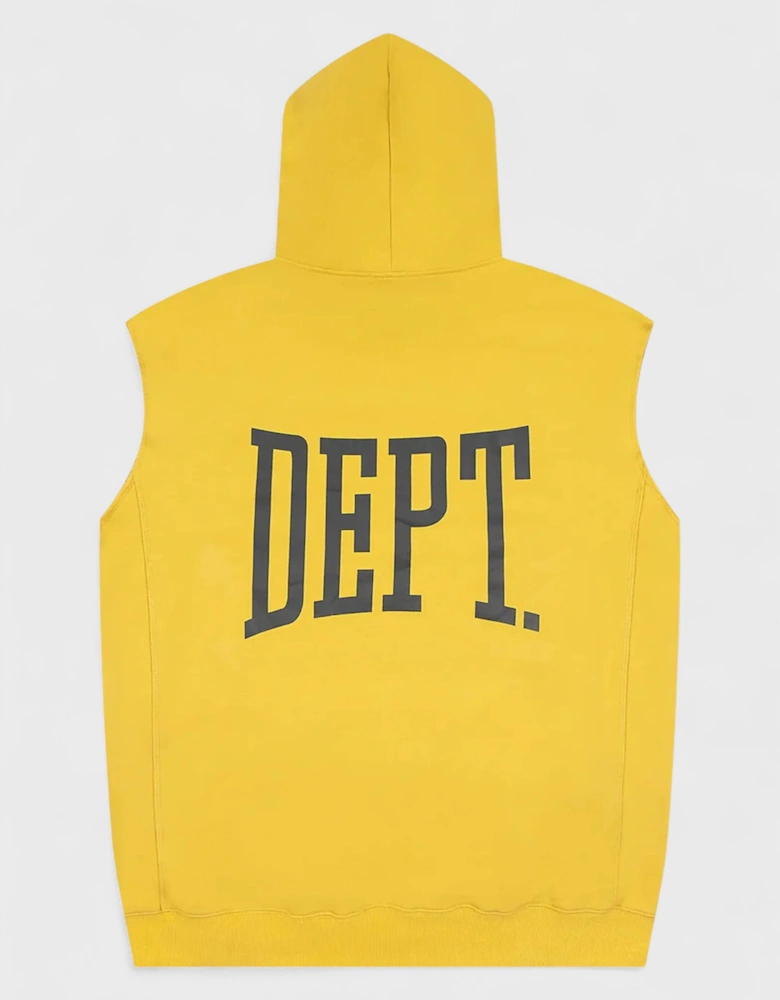 Gallery Dept. Gym Cut Off Sleeveless Hoodie Yellow