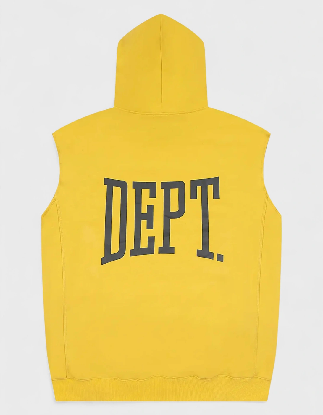 Men's Gallery Dept. Gym Cut Off Sleeveless Hoodie Yellow - Size: 40/Regular