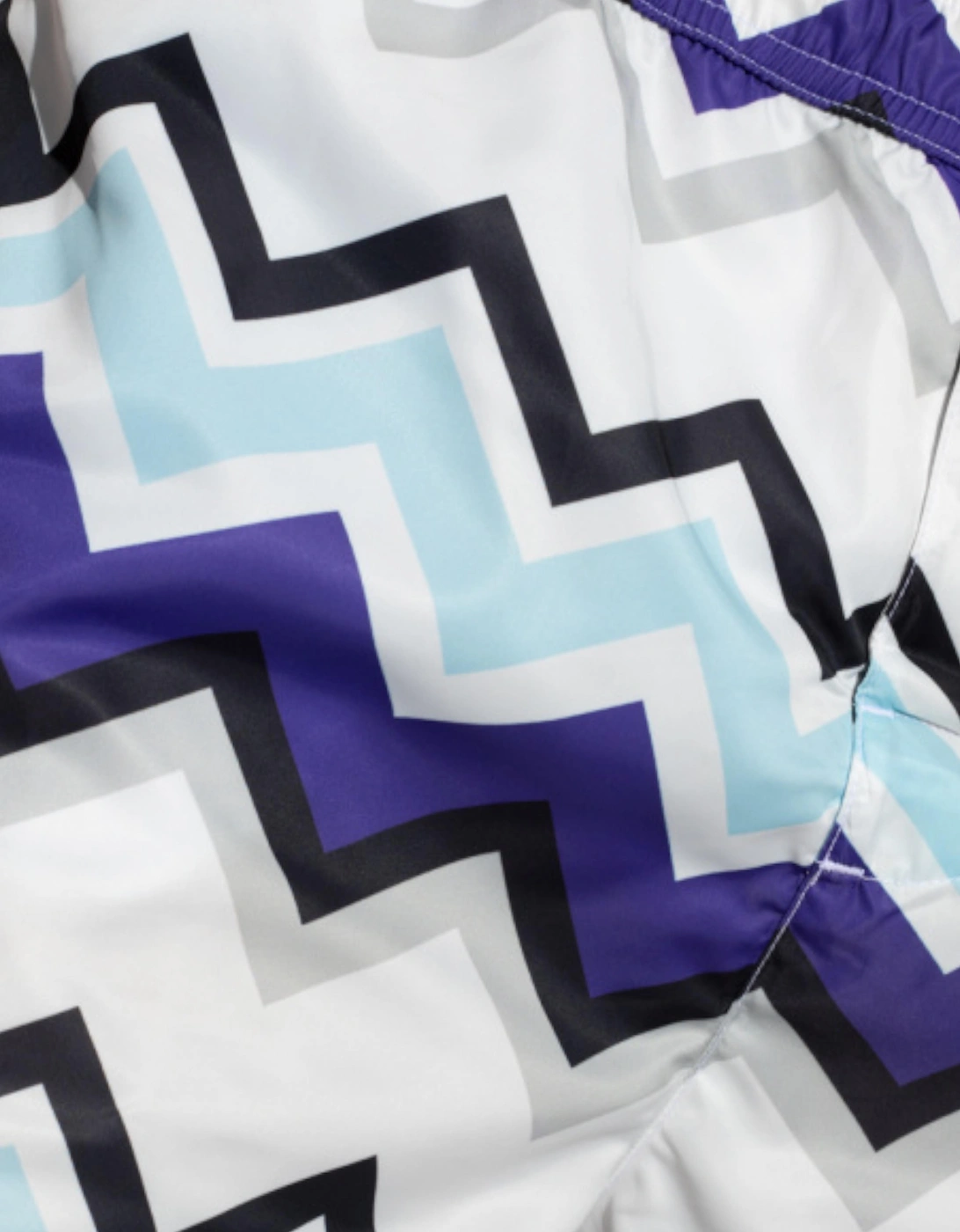 Macro Zigzag Print Swimshorts