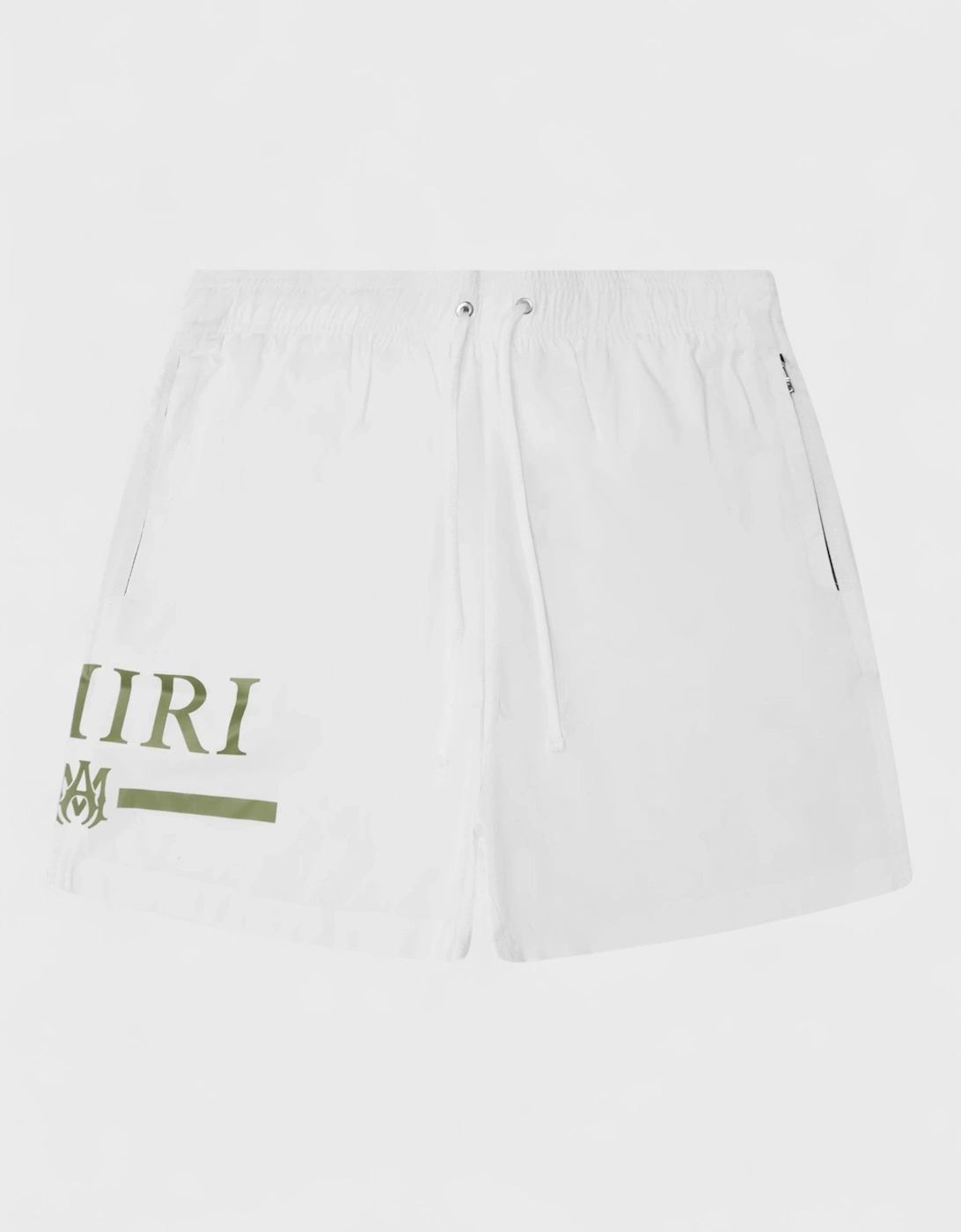 Men's Amiri Ma Bar Logo Swimtrunk White - Size: 32/30/31