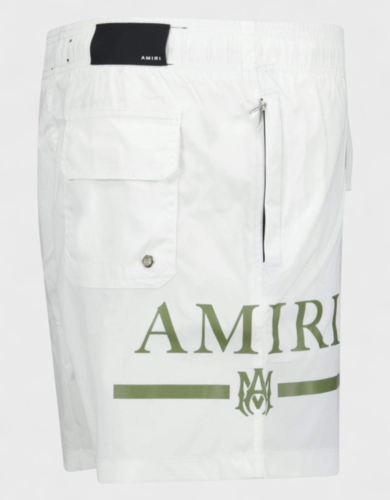Ma Bar Logo Swimtrunk White