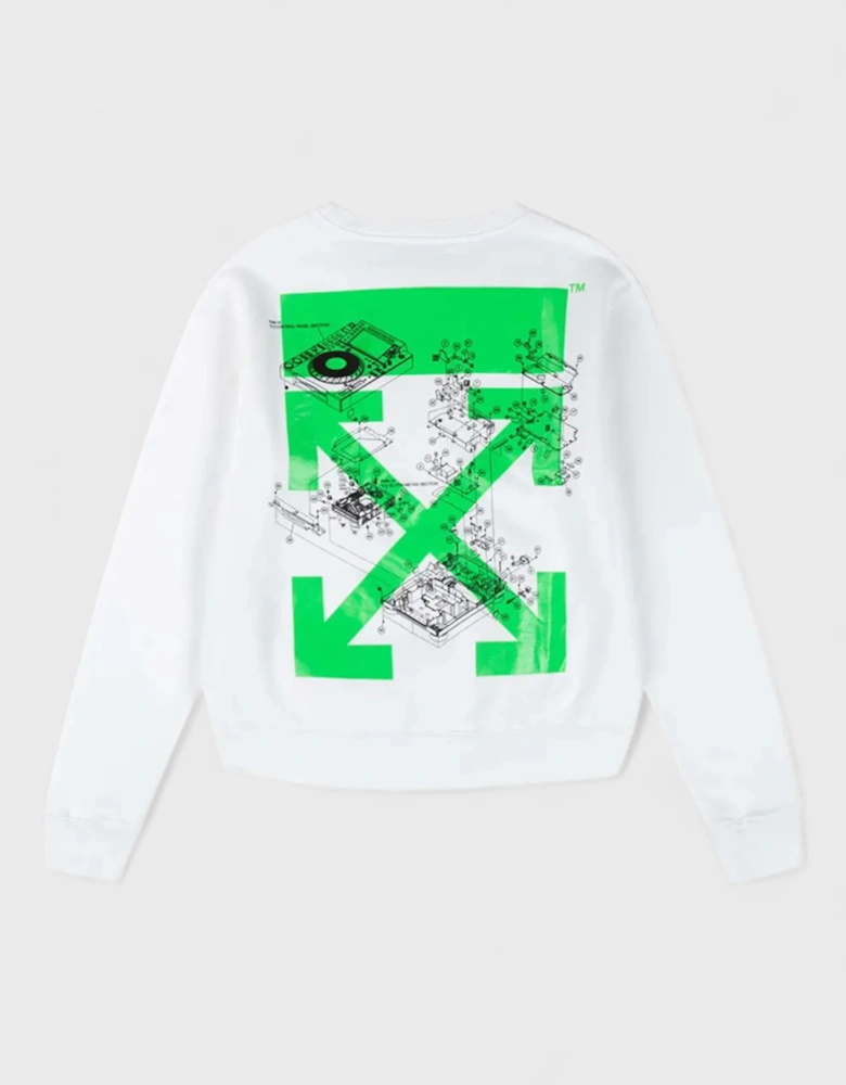 x Pioneer Sound Engineering Arrow Crewneck White