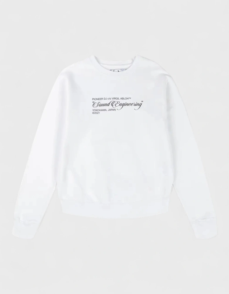 x Pioneer Sound Engineering Arrow Crewneck White