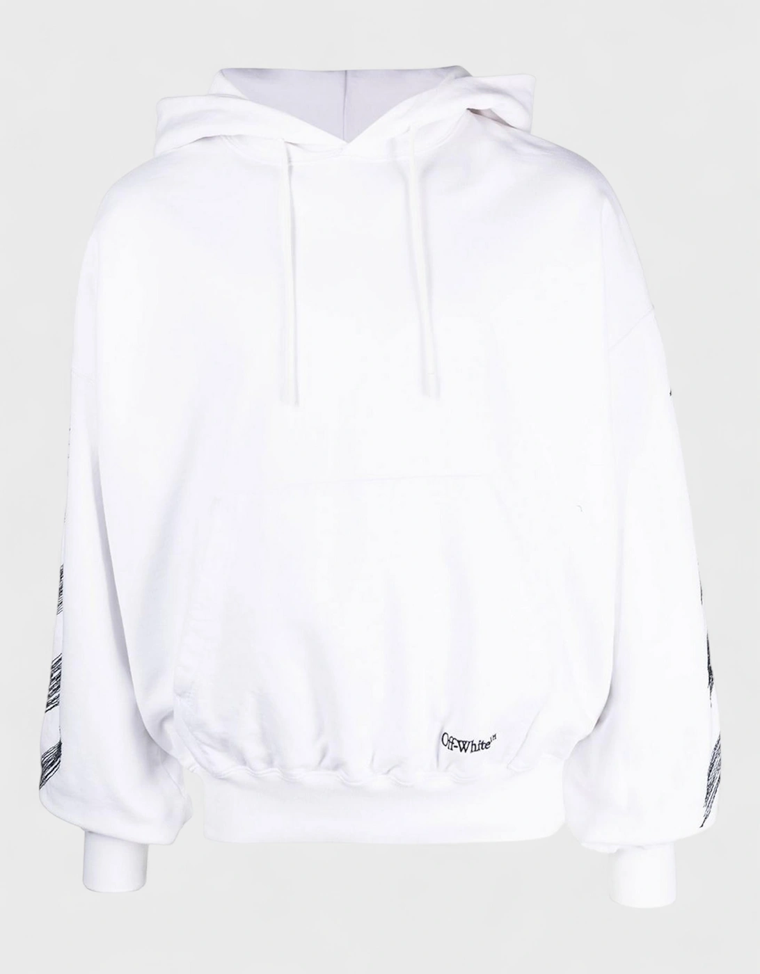 Diag Scribble Print Hoodie White, 5 of 4