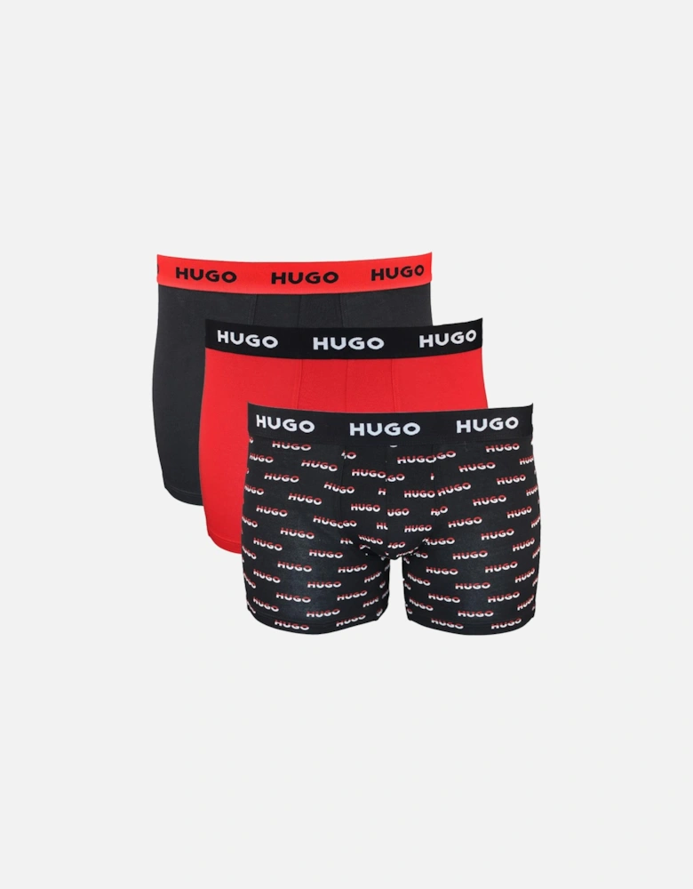 Hugo 3-Pack Design Boxer Briefs, Multicolour