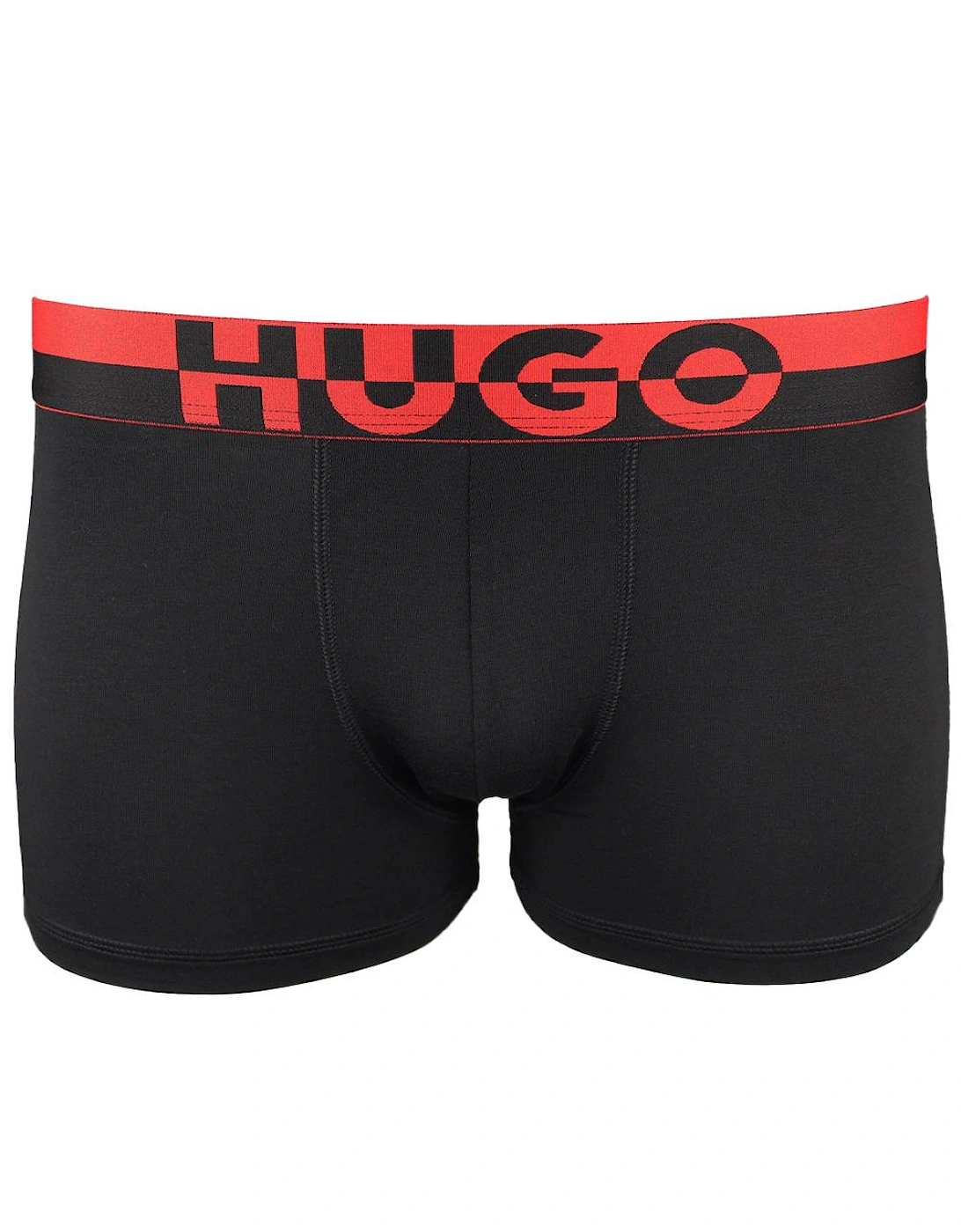 Hugo 3-Pack Split Logo Modal Boxer Trunks, Black