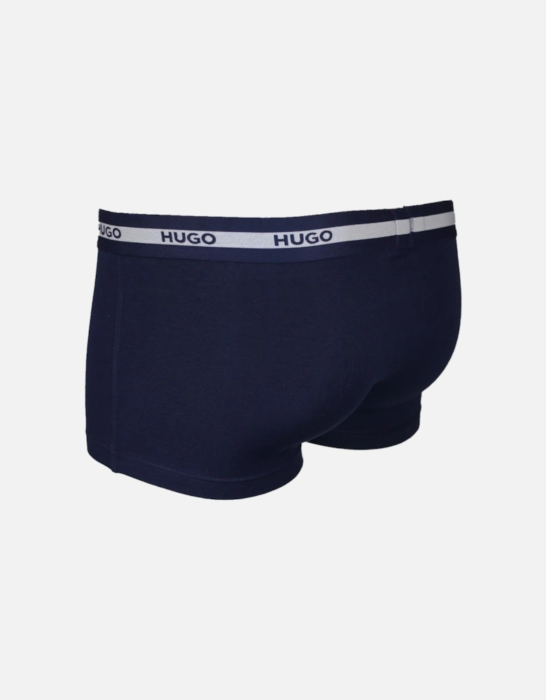 Hugo 3-Pack Planet Boxer Trunks, Black, Navy, Blue