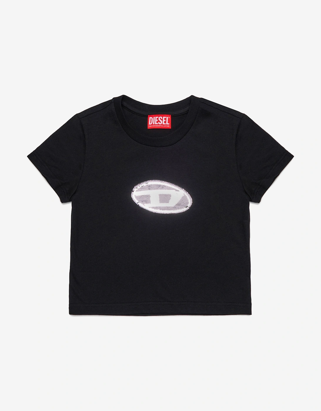 Girls Logo Print T-Shirt in Black, 5 of 4
