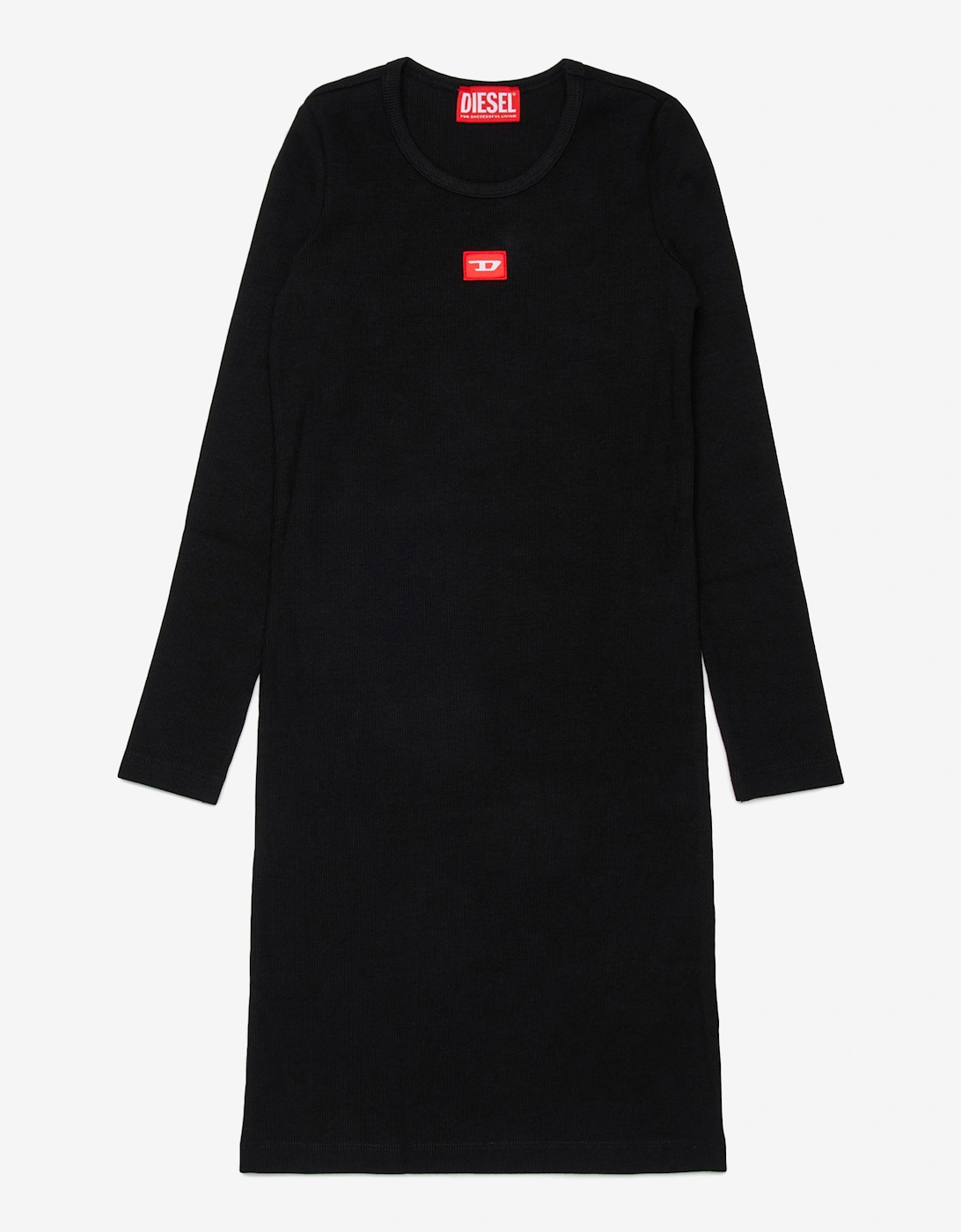 Girl's Diesel Girls Logo Sweater Dress in Black - Size: 12 years