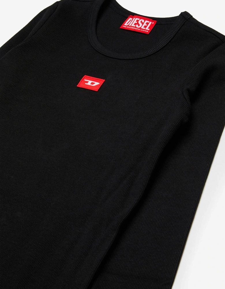 Girls Logo Sweater Dress in Black