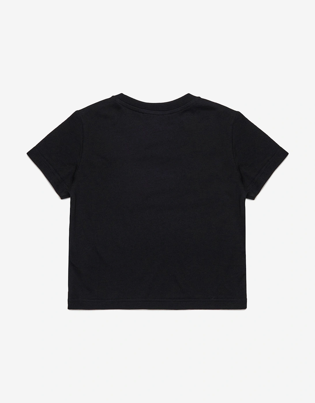 Girls Logo Print T-Shirt in Black