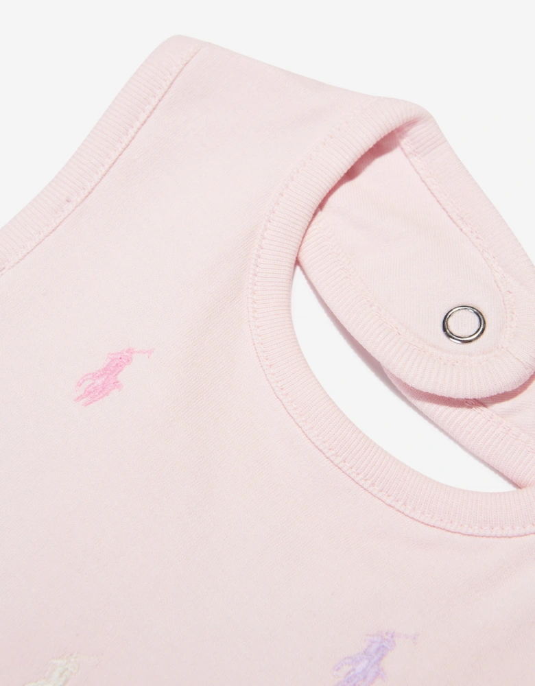 Baby Girls Logo Bib in Pink