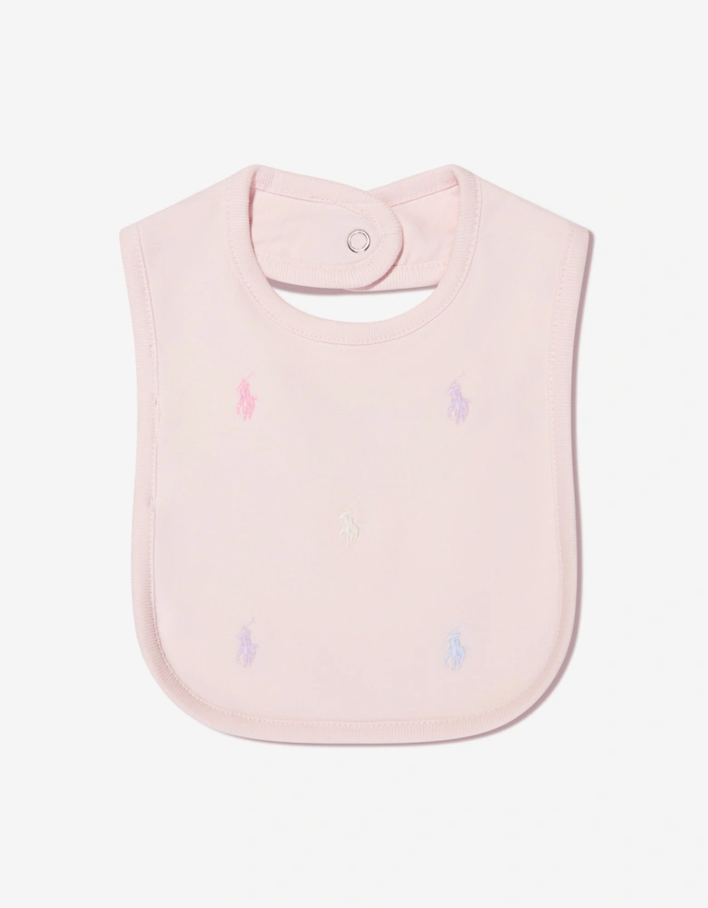 Baby Girls Logo Bib in Pink