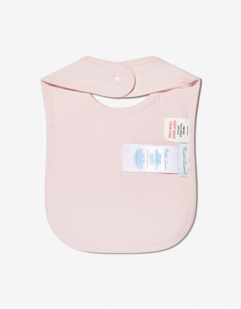 Baby Girls Logo Bib in Pink
