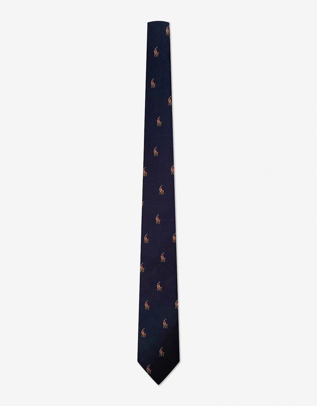 Boys Silk Polo Player Tie in Navy, 3 of 2