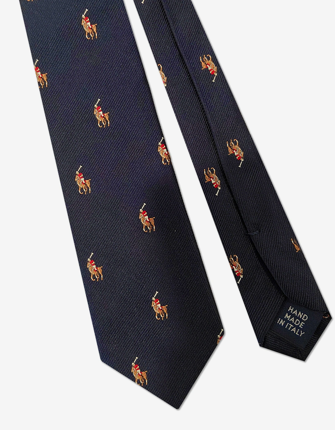 Boys Silk Polo Player Tie in Navy