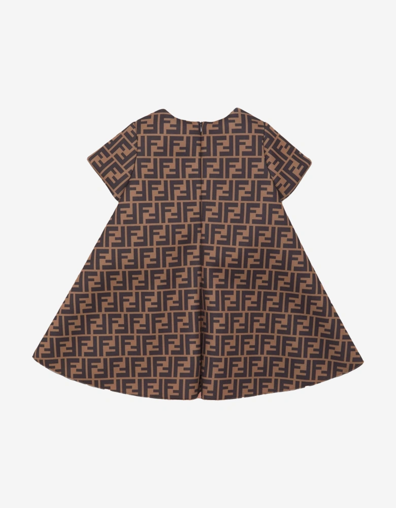 Baby Girls FF Logo Dress in Brown