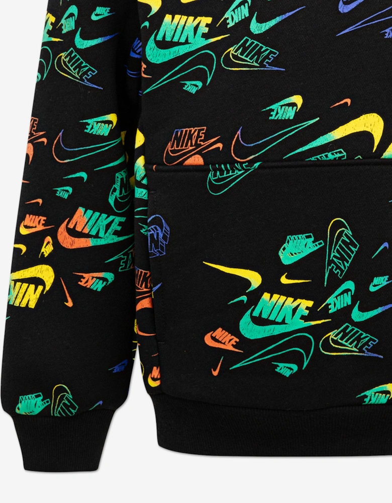 Boys NSW AOP Reveal Hoodie in Black