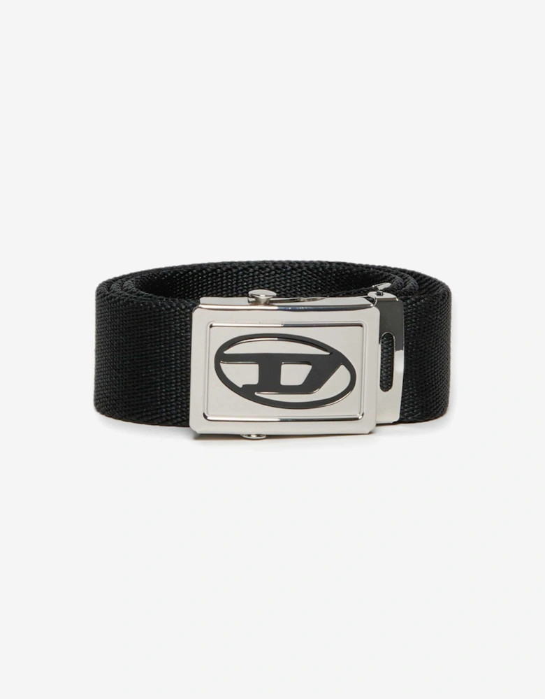Boys Oval D Buckle Belt in Black