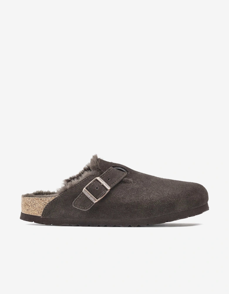 Shearling Clogs in Brown