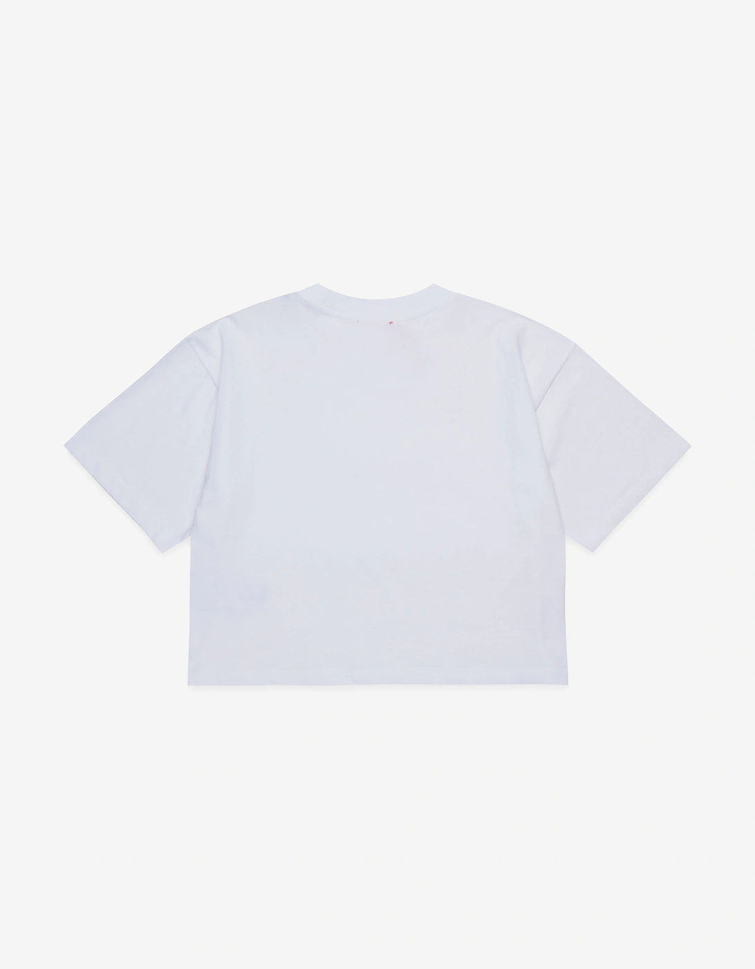 Girls Cropped Logo T-Shirt in White