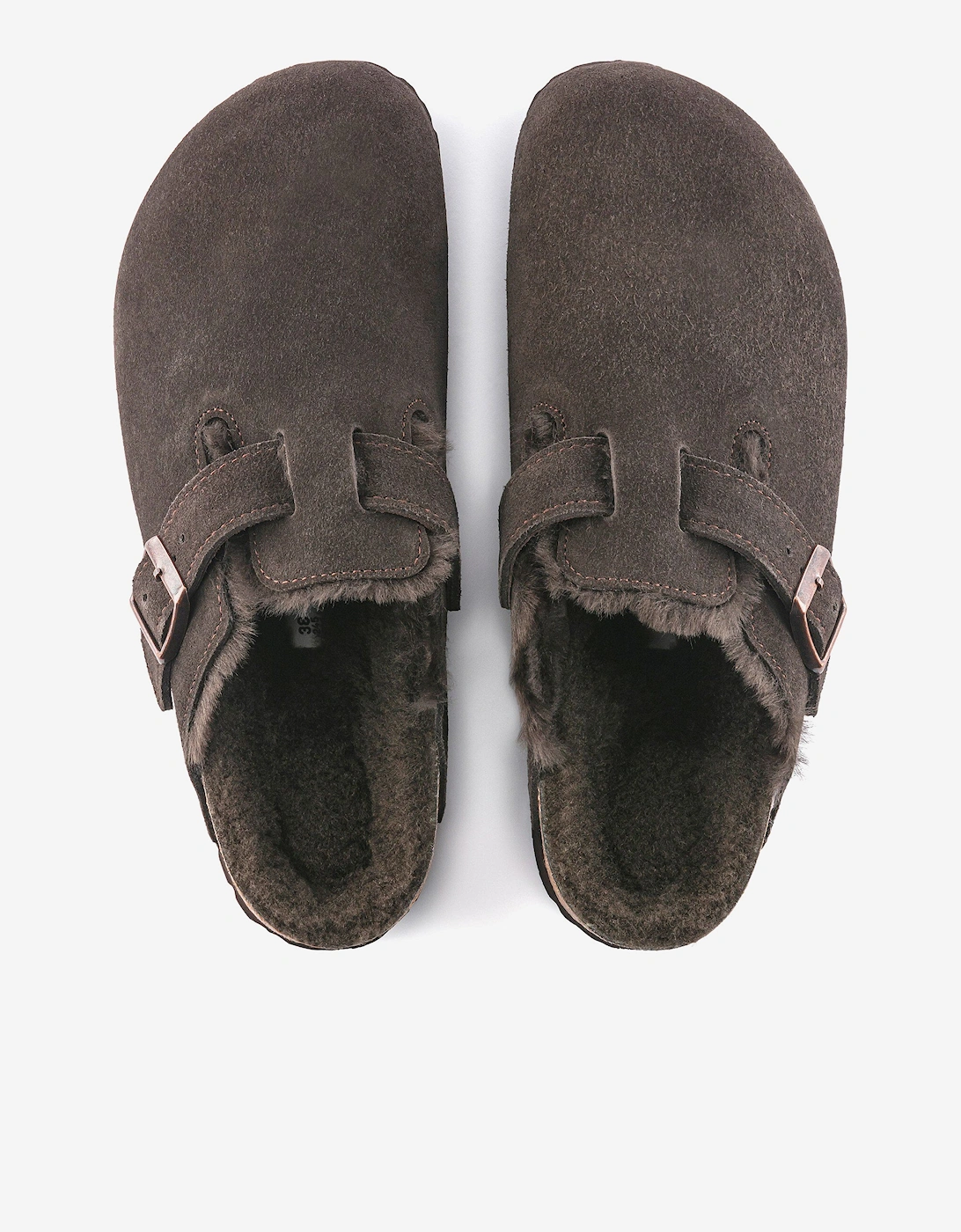 Shearling Clogs in Brown