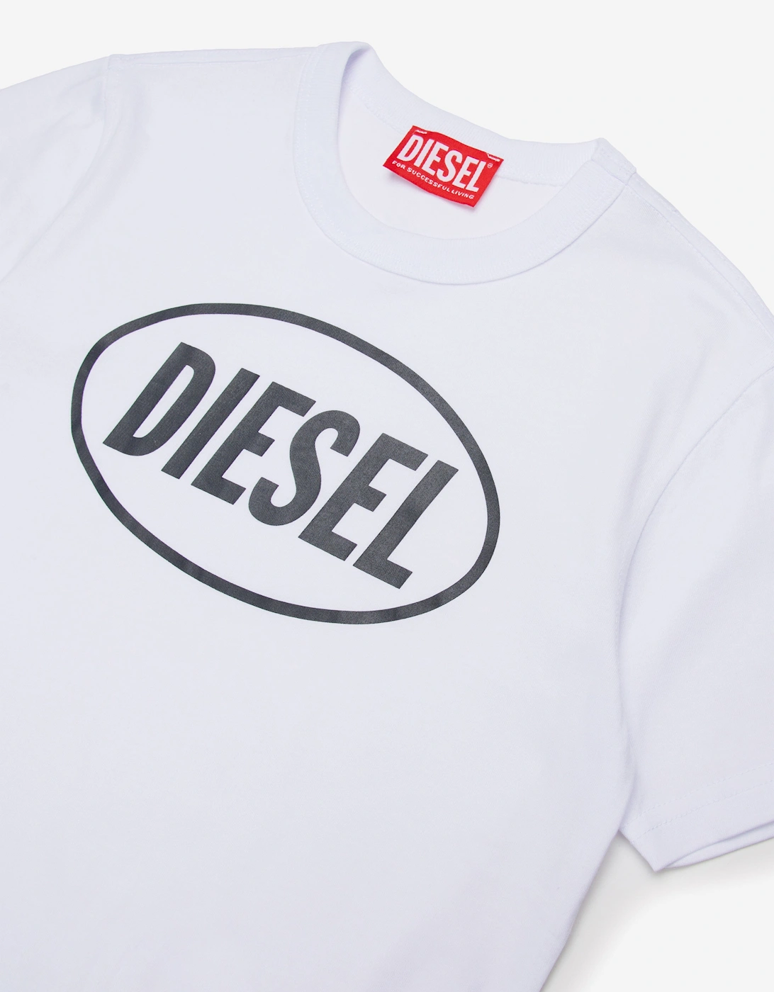 Boys Logo Print T-Shirt in White
