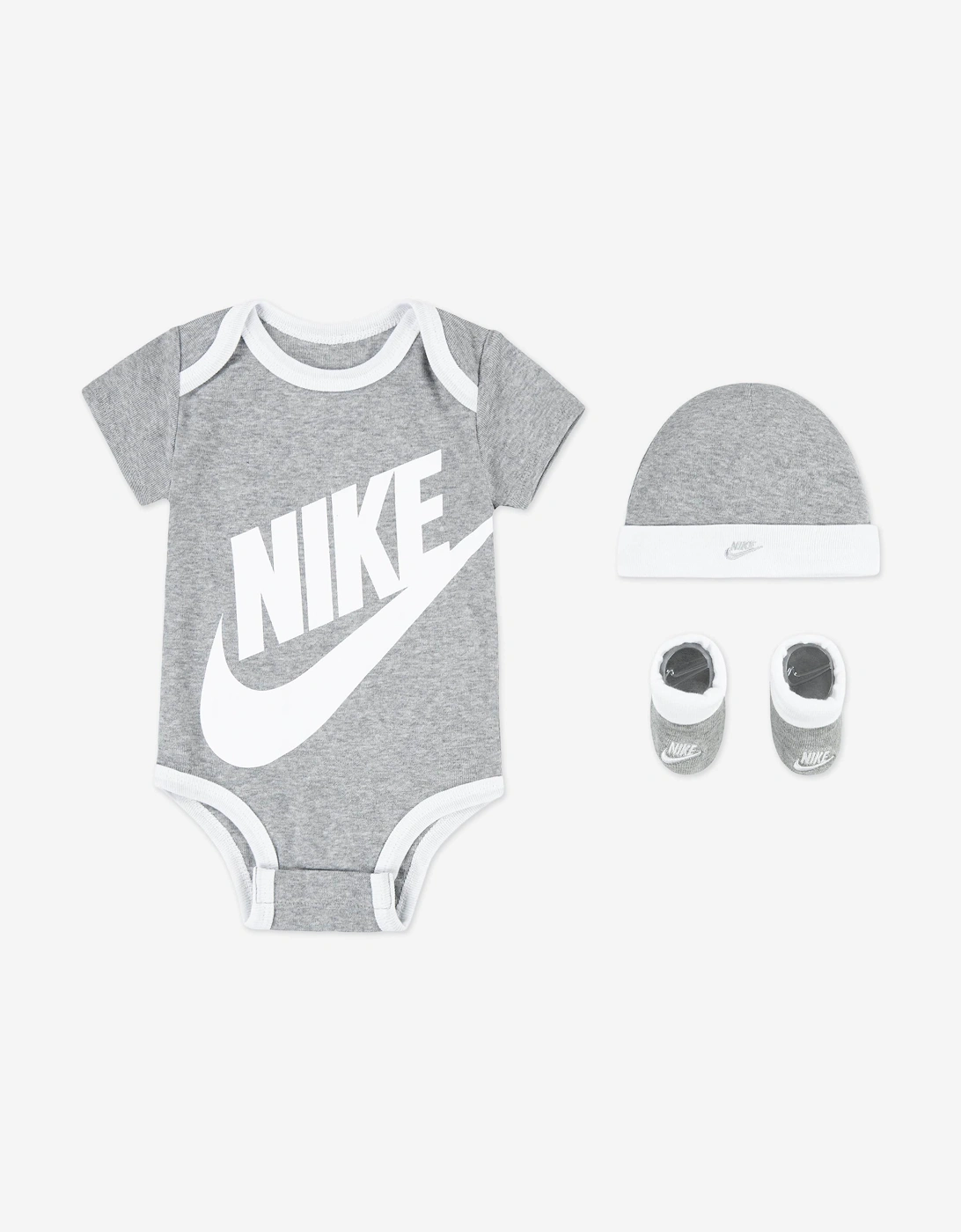 Baby Boys Futura Logo Box Bodysuit Set in Grey, 6 of 5
