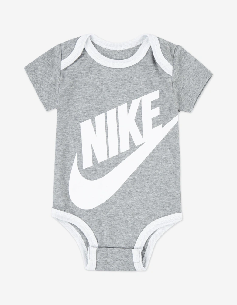 Baby Boys Futura Logo Box Bodysuit Set in Grey