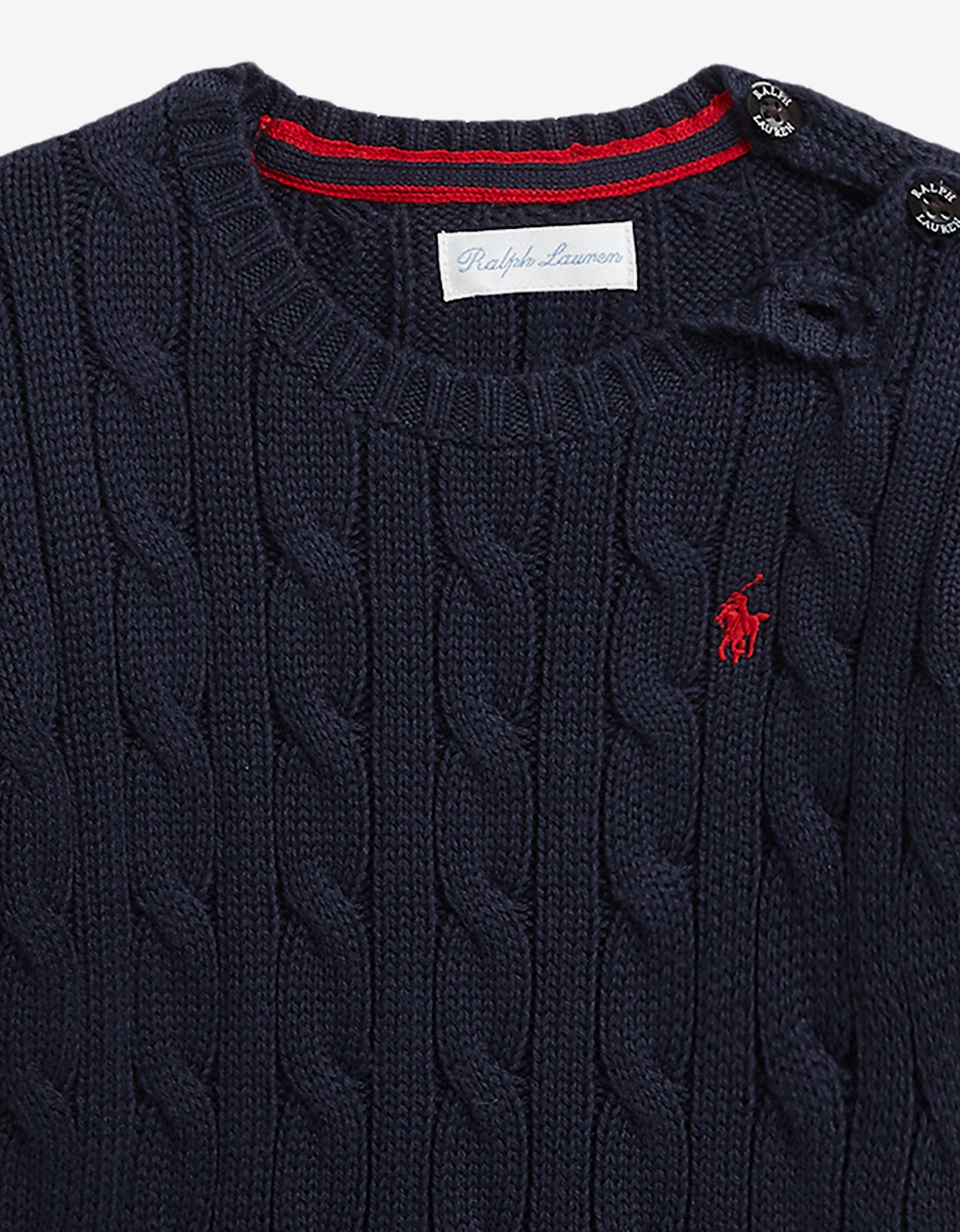 Baby Boys Cable Knit Jumper in Navy