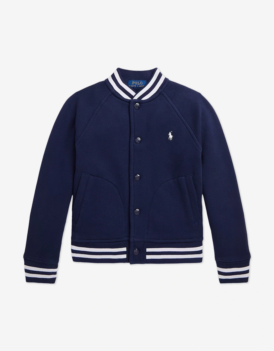 Boys Jersey Bomber Jacket in Navy, 7 of 6