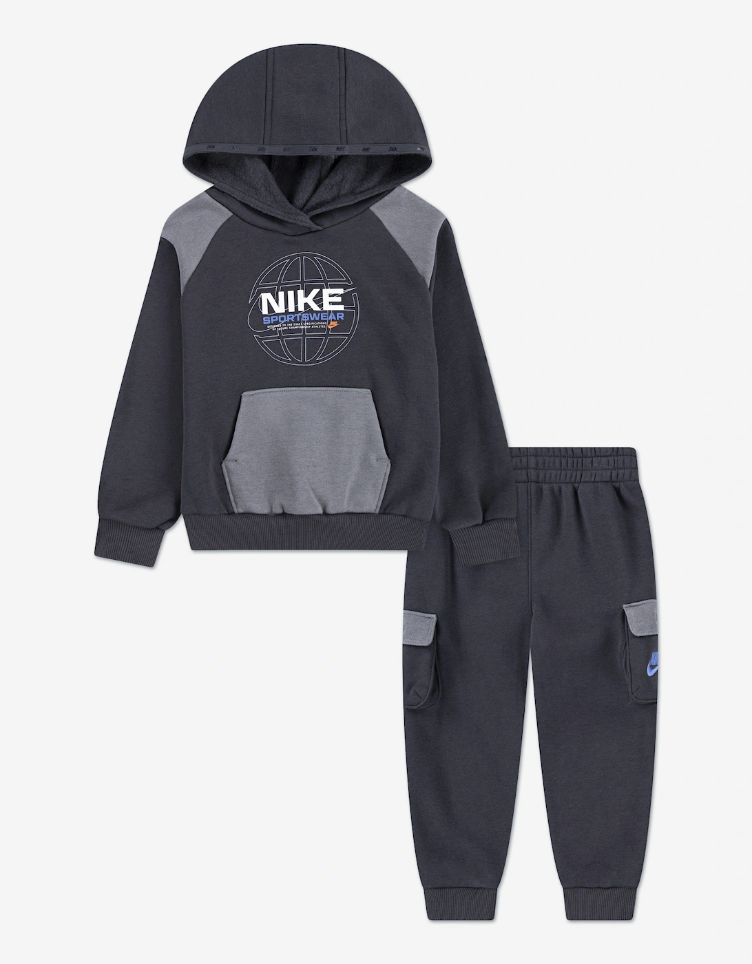 Nike Boys NSW Fleece Utility Tracksuit in Grey - Size: 2 years/3 years