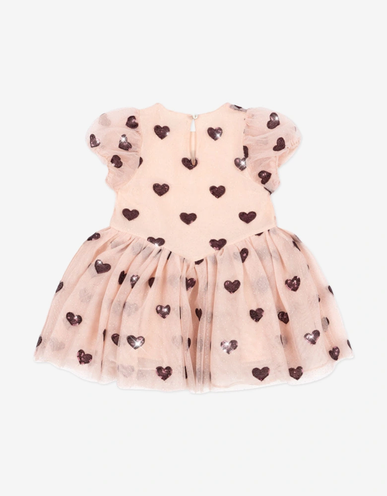 Konges Sløjd Girls Heartlily Tulle Dress in Pink