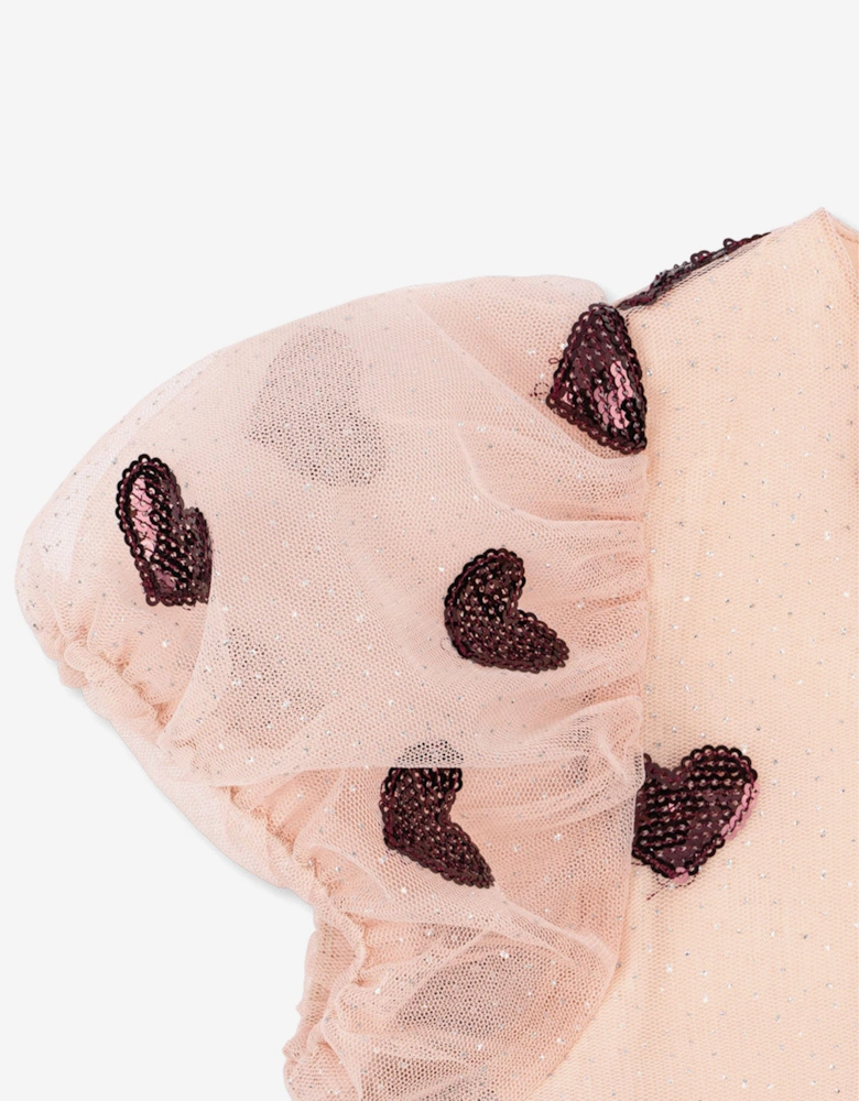 Konges Sløjd Girls Heartlily Tulle Dress in Pink