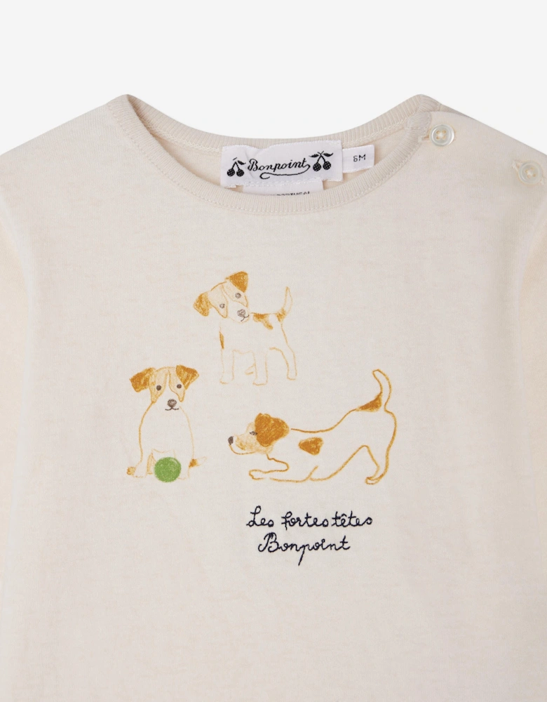 Baby Long Sleeve Tahsin T-Shirt in Ivory