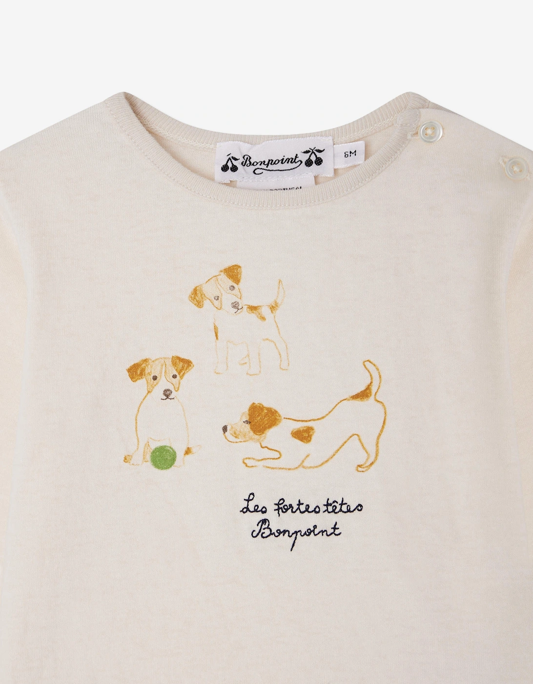 Baby Long Sleeve Tahsin T-Shirt in Ivory