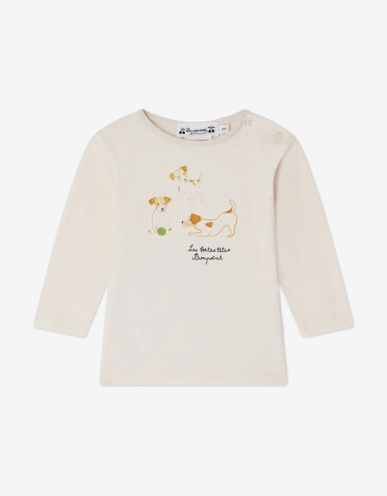 Baby Long Sleeve Tahsin T-Shirt in Ivory