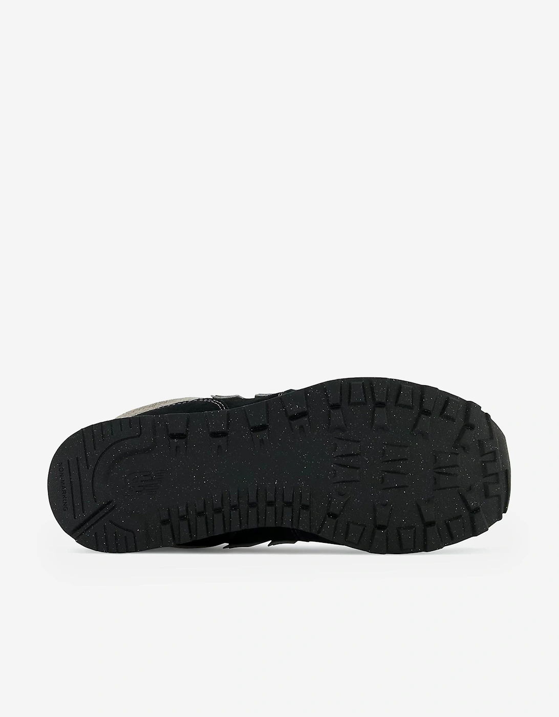 Kids 574 Lace Up Logo Trainers in Black